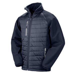 Result Unisex Adult Compass Softshell Padded Jacket / Navy/Gray